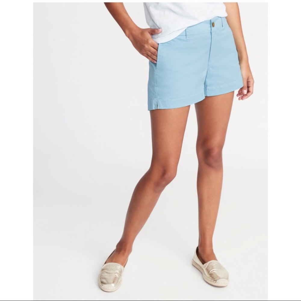 Old Navy Periwinkle mid-rise Pixie shorts